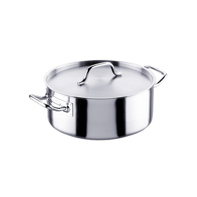 CACEROLA INDUSTRIAL CON TAPA INOX 21% 45 CM.