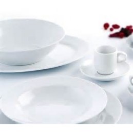 PLATO HONDO 21,5 CM. PORCELANA BASIC CAJA 6 UNIDAD