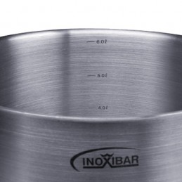 CACEROLA ALTA INDUSTRIAL CON TAPA INOX 21% 20 CM.